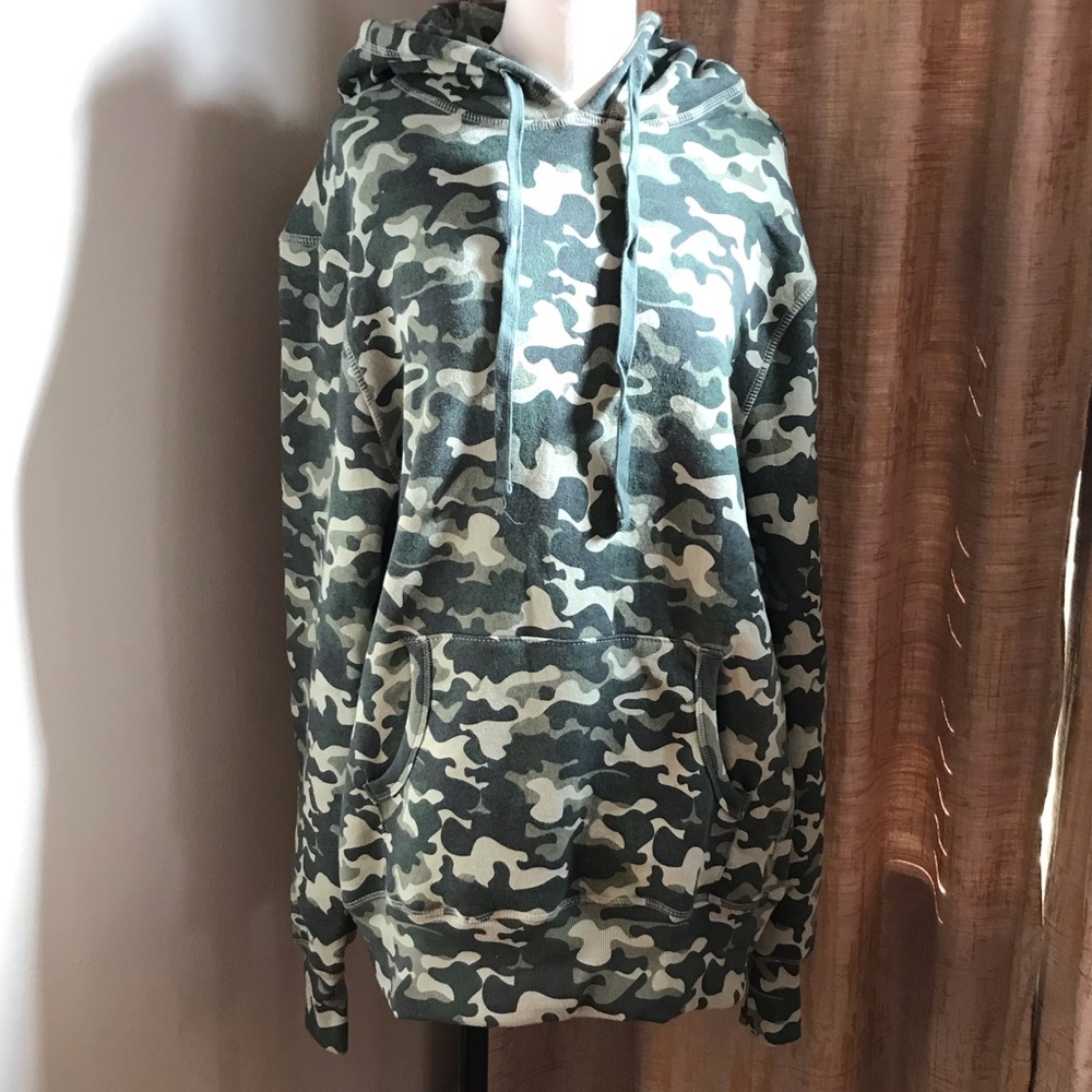 Spiritual Gangster Camo Pullover Hoodie Dress XS